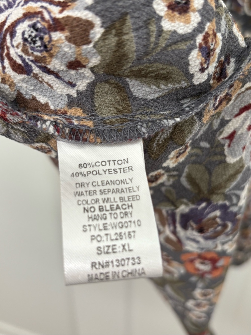 Umgee Women’s Crochet-Neck Floral Swing Dress in Gray 2XL - Picture 6 of 6